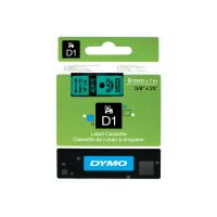 Dymo D1 - Selbstklebend - Schwarz auf Grün - Rolle (0,9 cm x 7 m)