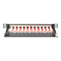 DIGITUS Cat.6A Slim Patch Panel, geschirmt, 12-Port, 0,5 HE, 10", schwarz