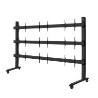 B-TECH BT9371-LG-LSAC-3X3, Tragbar, Schwarz, 137,2 cm (54"), Flur, 600 x 400 mm