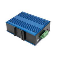 DIGITUS 8 Port Fast Ethernet Netzwerk Switch, Industrial, Unmanaged, 1 SFP Uplink