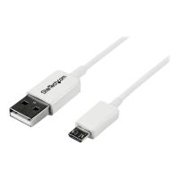 StarTech.com 2m USB 2.0 A auf Micro USB B Kabel - USB A / Micro B Datenkabel / Anschlusskabel - Weiß - USB-Kabel - Micro-USB Typ B (M)