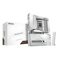 Gigabyte B850 AORUS STEALTH ICE Mainboard – Unterstützt AMD Ryzen 9000 Serie CPUs, digitales 14+2+2 Phasen VRM, bis zu 8200 MHz DDR5 (OC), 2 x PCIe 5.0 + 2 x PCIe 4.0 M.2, Wi-Fi 7, 5 GbE LAN, USB 3.2 Gen 2, AMD, Sockel AM5, AMD Ryzen 7000 Series, AMD Ryze