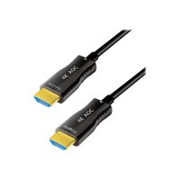 LogiLink Premium High Speed - HDMI-Kabel - HDMI männlich zu HDMI männlich - 50 m - Geschützter Hybridkupfer/Faseroptik - Schwarz - Active Optical Cable (AOC)