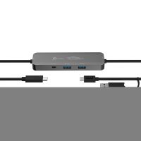 j5create JCH462-N, USB 3.2 Gen 1 (3.1 Gen 1) Type-A + Type-C, USB 3.2 Gen 1 (3.1 Gen 1) Type-A, USB 3.2 Gen 1 (3.1 Gen 1) Type-C, 5000 Mbit/s, Grau, Aluminium, Taiwan