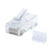 Intellinet RJ45 Modular Plugs, Cat6, UTP, 3-prong, for solid wire, 15 µ gold plated contacts, 90 pack - Netzwerkanschluss - RJ-45 (M)