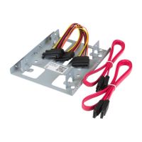 StarTech.com Dual 2,5 SATA Festplatten auf 3,5 Einbauschacht Halterung - 2-fach HDD/SSD Halterung mit SATA Strom- und Datenkabel - Laufwerksschachtadapter - 3,5" auf 2,5" (8.9 cm to 6.4 cm)