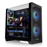 Thermaltake View 390 Air, Midi Tower, PC, Schwarz, ATX, micro ATX, Mini-ITX, SPCC, Gehärtetes Glas, Gaming