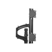 Chief Kontour 1x2 Vertical Depth-Adjustable Dual Monitor Wall Mount - For Displays up to 24" - Black - Befestigungskit (Gelenkarm, Wandmontage, 2 Verbindungsklammern)
