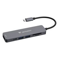 Verbatim 32156, USB 3.2 Gen 1 (3.1 Gen 1) Type-C, HDMI, USB 2.0 Type-A, USB 3.2 Gen 1 (3.1 Gen 1) Type-A, MicroSD (TransFlash), MicroSDHC, MicroSDXC, SD, SDHC, SDXC, 5000 Mbit/s, 3840 x 2160, 3840 x 2160 Pixel