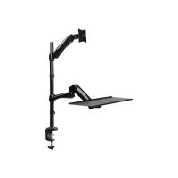 LogiLink Sit-Stand Workstation - Befestigungskit für Monitor / Tastatur (einstellbarer Arm)
