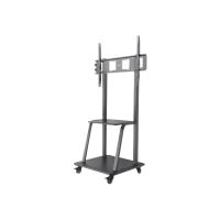 Manhattan TV & Monitor Mount, Trolley Stand, 1 screen, Screen Sizes: 37-100", Black, VESA 200x200 to 800x600mm, Max 150kg, LFD, Lifetime Warranty - Wagen - für TV / AV-System - Schwarz - Bildschirmgröße: 93.98-254 cm (37"-100")