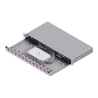 EasyLan Glasfaserkabelkiste - Grad C - Rack montierbar - LC Duplex SM X 24 - Lichtgrau RAL 7035 - 1U - 48.3 cm (19")