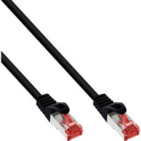 InLine Patchkabel - S/FTP (PiMf) - Cat.6 - 250MHz - PVC - Kupfer - schwarz - 1m