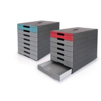 Durable IDEALBOX PRO 7, Kunststoff, Grau, Rot, A4, A4, 7 Schublade(n), 250 mm
