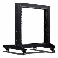 Inter-Tech SRA-6612, Freistehendes Gestell, 12U, 300 kg, Verbessertes Kabelmanagement, Lenkrollen, 12,4 kg