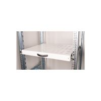 ROLINE Rack-Schieberegal - 350 mm tief, Tragfähigkeit 25 kg - RAL 7035, Hellgrau - 1U - 48.3 cm (19")