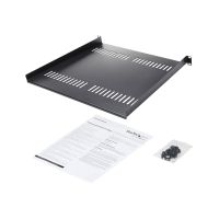 StarTech.com Startech Belüfteter Server Rack Fachboden 1 HE - 40,6 cm Tief - Stahl - Rack - Regal - Schwarz - 1U - 40.6 cm (16")