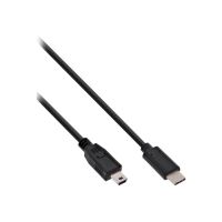 InLine USB 2.0 Kabel - USB-C Stecker an Mini-B Stecker - schwarz - 3m