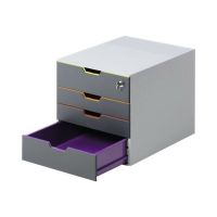 Durable VARICOLOR SAFE - Schubladenschrank - 4 Schubfächer
