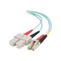 C2G LC-SC 10Gb 50/125 OM3 Duplex Multimode PVC Fiber Optic Cable (LSZH)