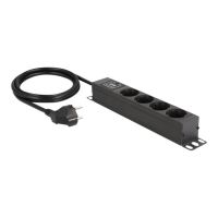 Delock Steckdosenleiste (Wandmontage) - AC 220-250 V - 3500 Watt - Eingabe, Eingang power CEE 7/7 - Ausgangsanschlüsse: 4 (4 x CEE 7/3)