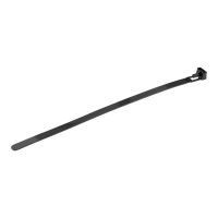 StarTech.com 20cm(8") Reusable Cable Ties, 7mm(1/4") wide, 50mm(1-7/8") Bundle Dia. 22kg(50lb) Tensile Strength, Releasable Nylon Ties, Indoor/Outdoor, 94V-2/UL Listed, 100 Pack, Black - Nylon 66 Plastic - TAA (CBMZTRB8BK)