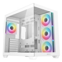 Deepcool CG530 4F WH ATX Panoramic case Dual-chamber Configuration Tempered Glass Panels - Midi/Minitower - ATX