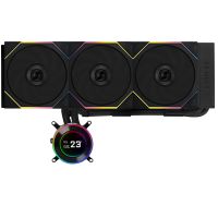 Lian Li GA II Hydroshift II LCD-C 360TL, All-in-One-Flüssigkeitskühler, 12 cm, Schwarz