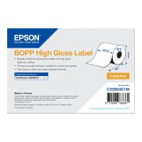 Epson BOPP - Hochglänzend - permanenter Acrylklebstoff - mikroporös - weiß - Rolle (20,3 cm x 68 m)