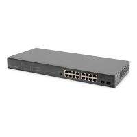 DIGITUS DN-95347-1 - Switch - 19" - unmanaged - 16 x 10/100/1000 (PoE+)