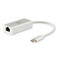 LevelOne USB-0402 Gigabit USB-C Netzwerkadapter, Kabelgebunden, USB Typ-C, Ethernet, 1000 Mbit/s, Silber, Weiß
