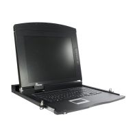 Inter-Tech Argus AS-7108 DLS - KVM-Konsole mit KVM-Switch - 8 Anschlüsse - USB - QWERTZ - 43.2 cm (17")