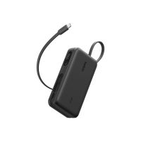 Belkin UltraCharge - Powerbank - with integrated cable and display - 10000 mAh - 45 watt - Fast Charge - 2 Ausgabeanschlussstellen (USB, USB-C)