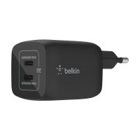 Belkin BoostCharge Pro - Netzteil - PPS Technology - 65 Watt - 3.25 A - PD 3.0, Fast Charge - 2 Ausgabeanschlussstellen (24 pin USB-C)