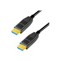 LogiLink Ultra High Speed - HDMI-Kabel - HDMI männlich zu HDMI männlich - 20 m - Geschützter Hybridkupfer/Faseroptik - Schwarz - Active Optical Cable (AOC)