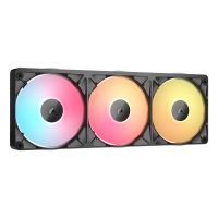 Corsair iCUE LINK RX360 II Unified Frame RGB PWM PC Fans Starter Kit, Luftkühlung, 12 cm, 400 RPM, 2100 RPM, Schwarz