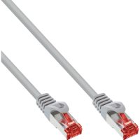 InLine Patchkabel - S/FTP (PiMf) - Cat.6 - 250MHz - PVC - Kupfer - grau - 1m