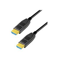LogiLink Ultra High Speed - HDMI-Kabel - HDMI männlich zu HDMI männlich - 10 m - Geschützter Hybridkupfer/Faseroptik - Schwarz - Active Optical Cable (AOC)