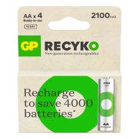 GP Battery ReCyko Pro GPRCK210AA112C4, Wiederaufladbarer Akku, AA, Nickel-Metallhydrid (NiMH), 1,2 V, 4 Stück(e), 2100 mAh