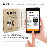 Club 3D Ultra High Speed HDMI 4K120Hz, 8K60Hz Zertifiziertes Kabel 48Gbps St./St. 2 Meter