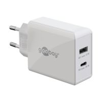 Wentronic goobay - Netzteil - dual - 30 Watt - 3 A - PD, QC 3.0 - 2 Ausgabeanschlussstellen (USB, 24 pin USB-C)