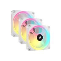 Corsair iCUE LINK QX120 RGB - Gehäuselüfter - mit Temperatursensor - 120 mm - weiß (Packung mit 3)