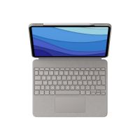Logitech Combo Touch - Tastatur und Foliohülle - mit Trackpad - hintergrundbeleuchtet - Apple Smart connector - QWERTZ - Deutsch - Sand - für Apple 12.9-inch iPad Pro (5. Generation)
