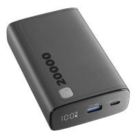 Cellularline 8018080484612, 20000 mAh, Lithium-Ion (Li-Ion), Power Delivery, Schwarz