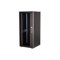 ROLINE Basic - Schrank Netzwerkschrank - Glas-Tür, 600x600 BxT - RAL 9005, Jet Black - 26U - 48.3 cm (19")