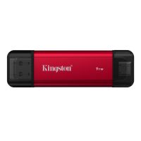 Kingston 1TB Tragbare SSD mit Dual USB-A/C, bis zu 1050MB/s USB 3.2 Gen 2, 1 TB, USB Type-A / USB Type-C, 3.2 Gen 2 (3.1 Gen 2), 1050 MB/s, Schwarz, Rot