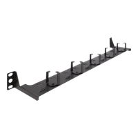 Delock Verlegetafel für Rack-Kabelmanagement - Schwarz - 1U - 48.3 cm (19")