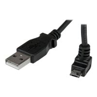 StarTech.com 1m USB 2.0 A auf Micro B Kabel aufwärtsgewinkelt - Schwarz - USB A / Micro B Datenkabel / Anschlusskabel - USB-Kabel - Micro-USB Typ B (M)