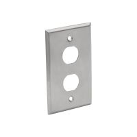 Eaton Tripp Lite Series RJ45 Bulkhead Wall Plate 2 Cutouts Industrial Metal Single Gang TAA