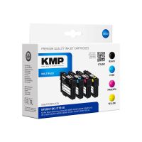 KMP MULTIPACK E145V - 4er-Pack - Schwarz, Gelb, Cyan, Magenta - kompatibel - Tintenpatrone (Alternative zu: Epson 18XL, Epson C13T18114010, Epson C13T18124010, Epson C13T18134010, Epson C13T18144010)